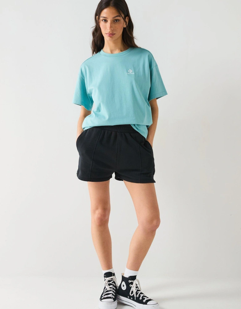 Womens Star Chevron Oversized Tee - Blue