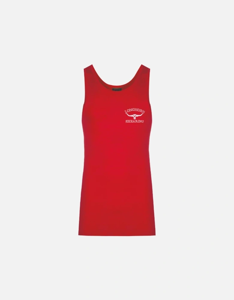 Longhorn Wool Singlet Red