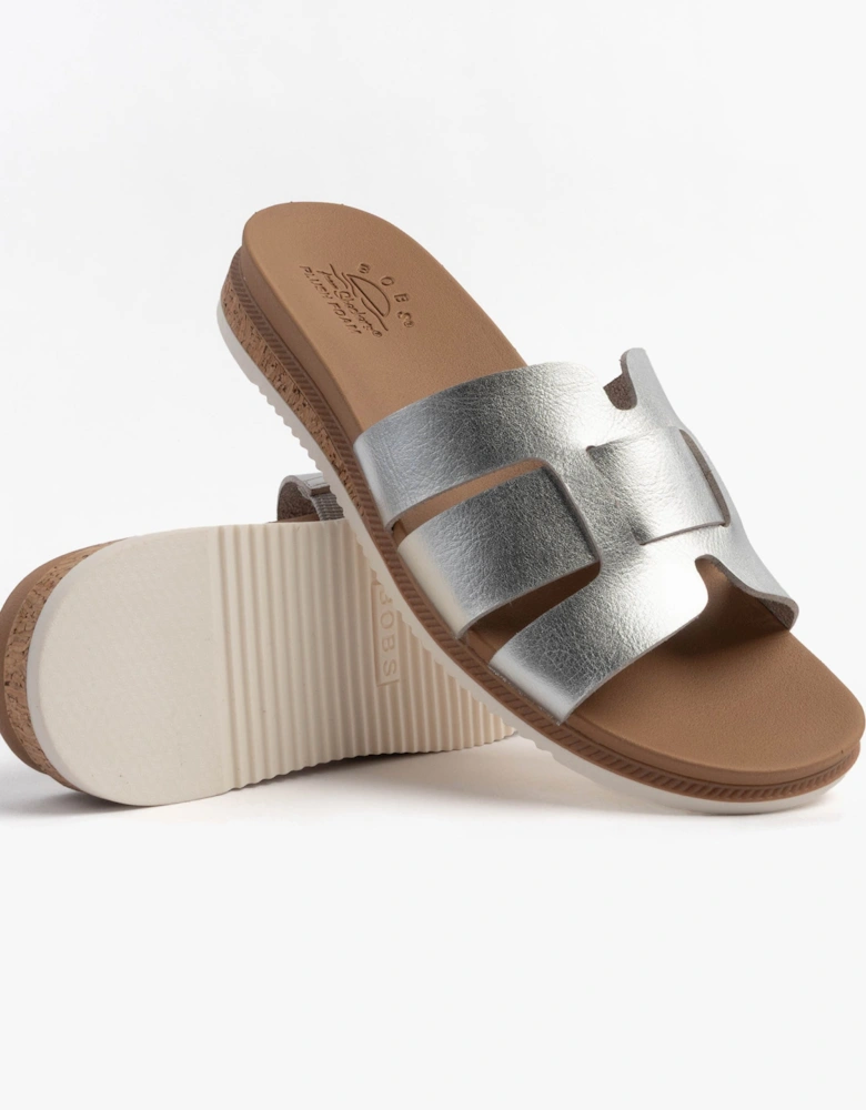 BOBS DESERT KISS LOW - PEAK LOOK Womens Sandals Silver