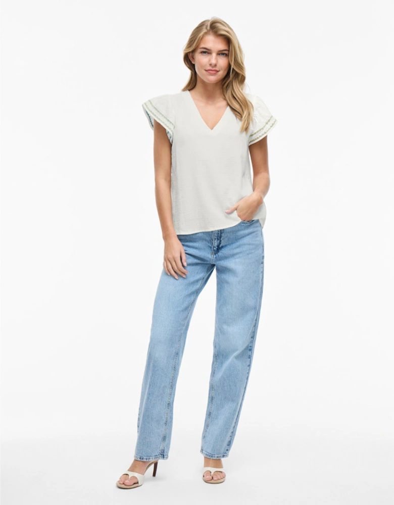 Tovan V-neck Top Birch Sage