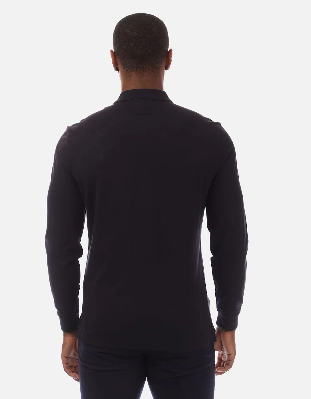 Stretch Piquet Long Sleeve Polo Shirt