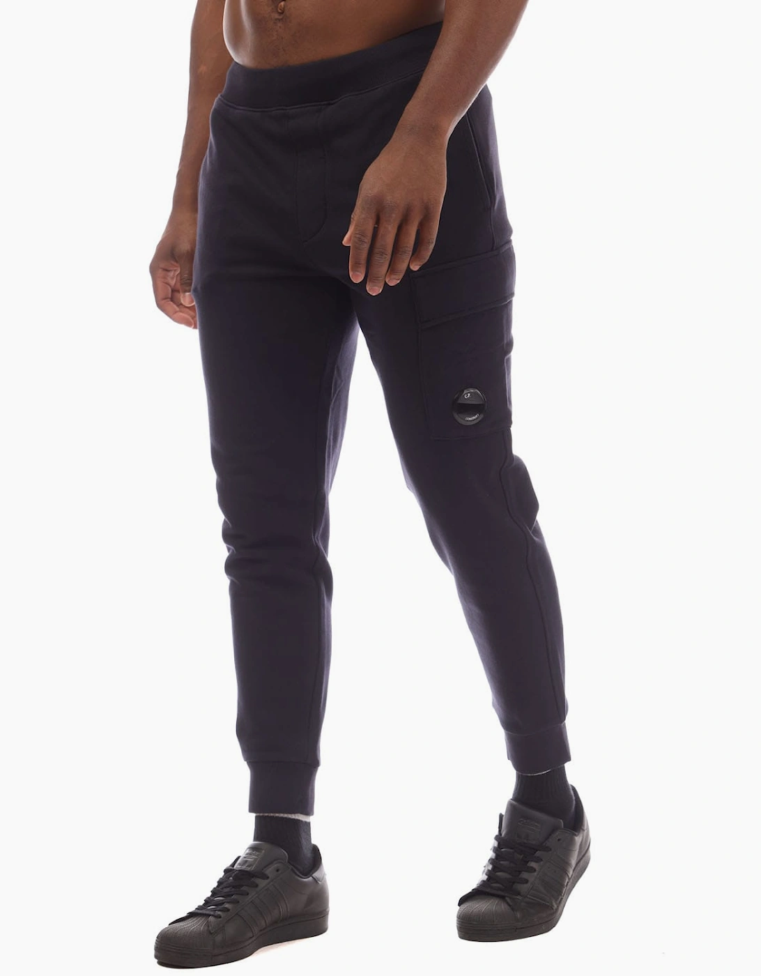 CP Company Men's Diagonal Raised Fleece Lens Sweatpants - Navy - Size: 32/30/31