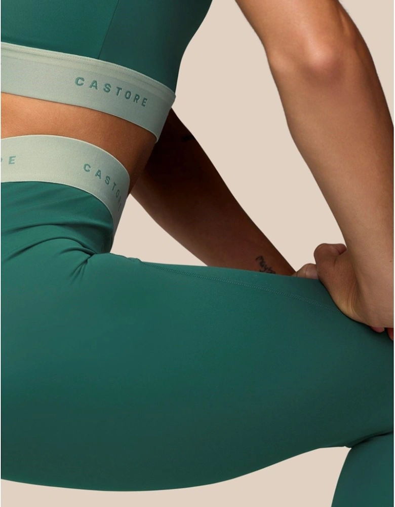 Adapt Legging Polyester Women's Dark Turquoise Sports Leggings