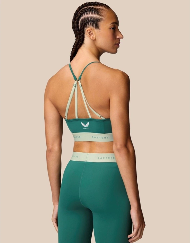 Low Support Sports Bra Polyester Women's Dark Turquoise Sports Bra