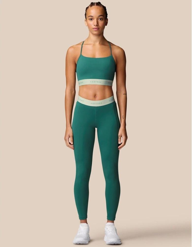 Low Support Sports Bra Polyester Women's Dark Turquoise Sports Bra