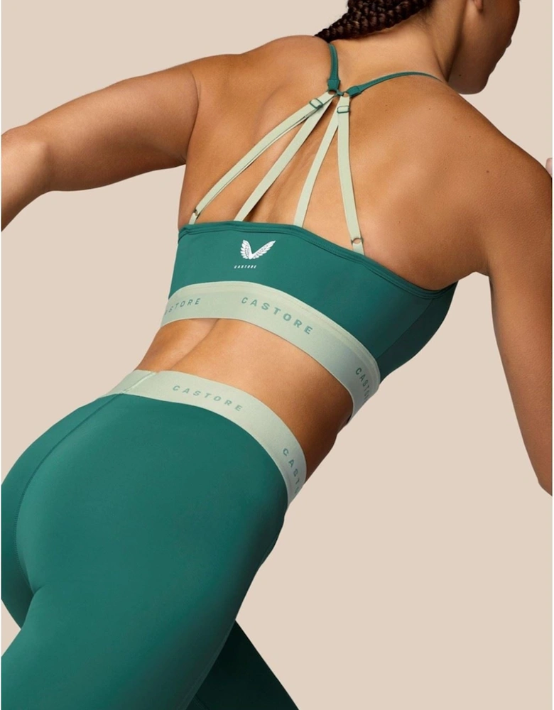 Low Support Sports Bra Polyester Women's Dark Turquoise Sports Bra