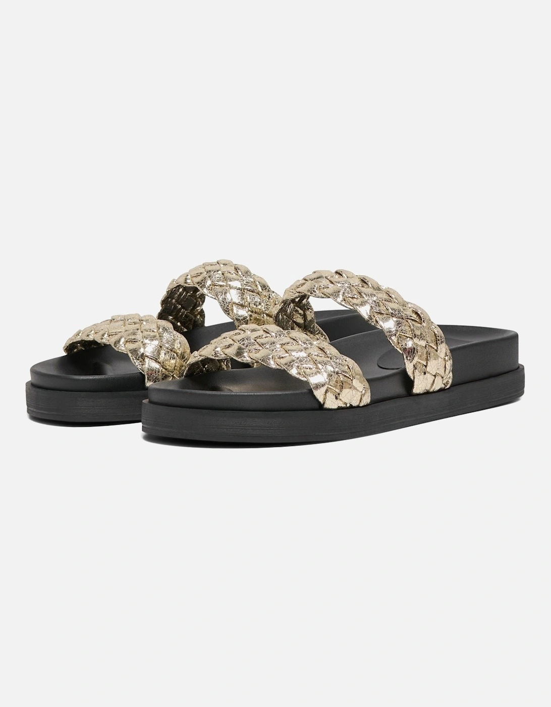 MINNIE-16 Polyurethane Women's Gold Sandals, 6 of 5