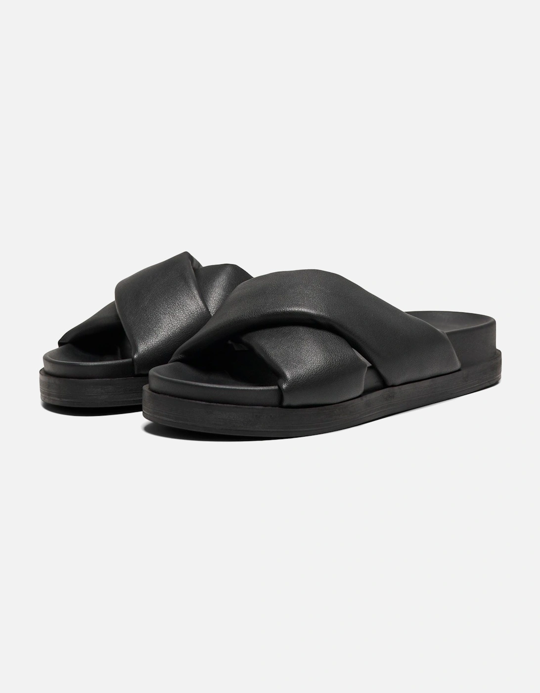 MINNIE-12 Polyurethane Women's Black Mules, 6 of 5