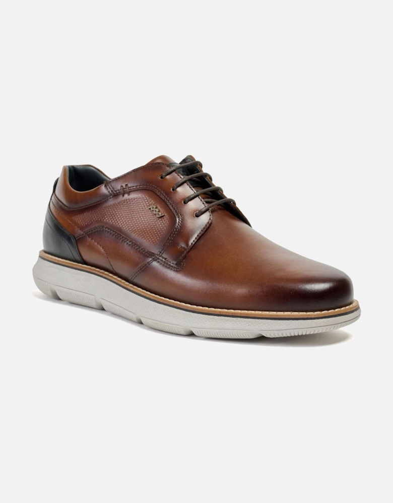 Finch Leather Men's Cognac Lace-Up Shoes
