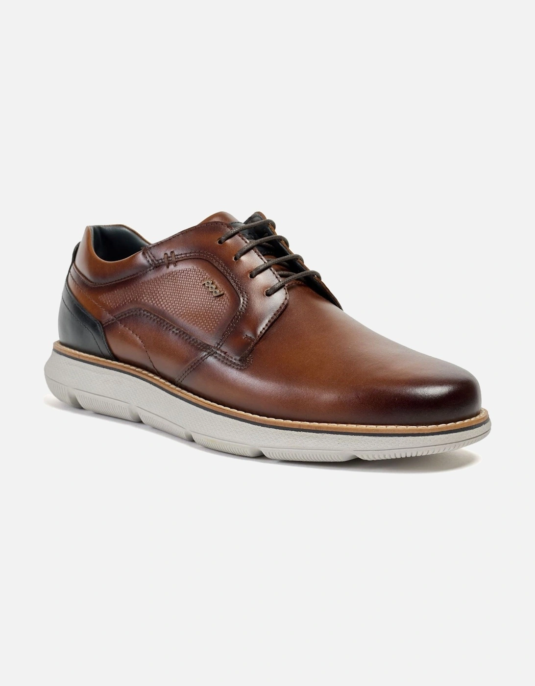 Finch Leather Men's Cognac Lace-Up Shoes, 7 of 6