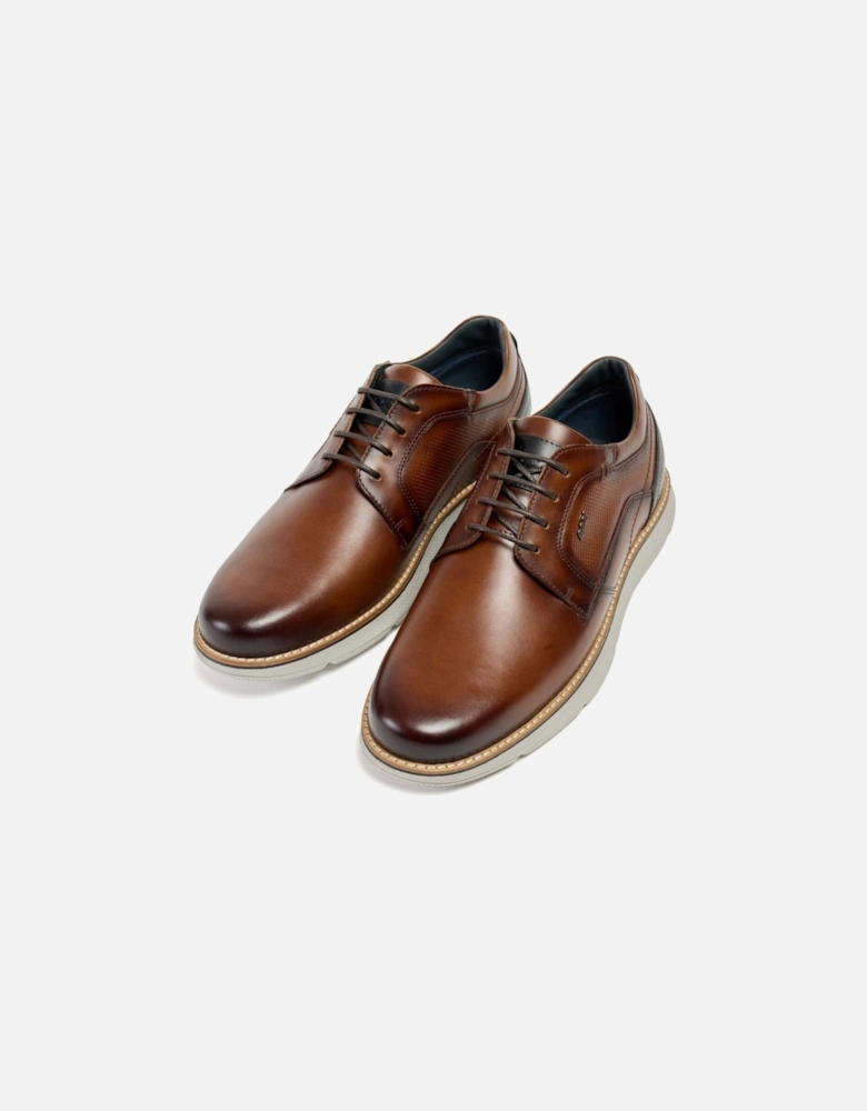 Finch Leather Men's Cognac Lace-Up Shoes
