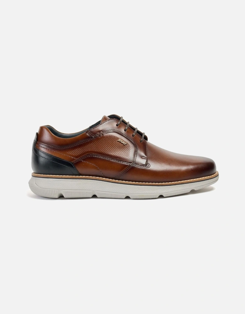 Finch Leather Men's Cognac Lace-Up Shoes