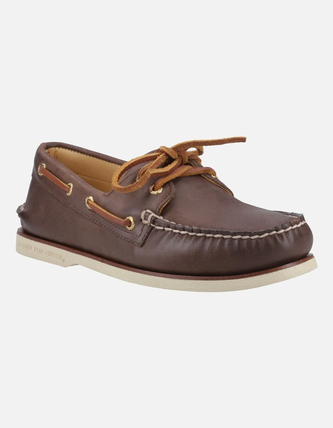 Sperry Authentic Gold Cup Leather Men's Brown Boat Shoes, 10 of 9