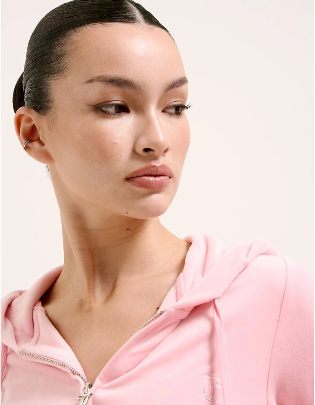 Robertson Classic Jacket Polyester Women's Pink Hooded Sweatshirt