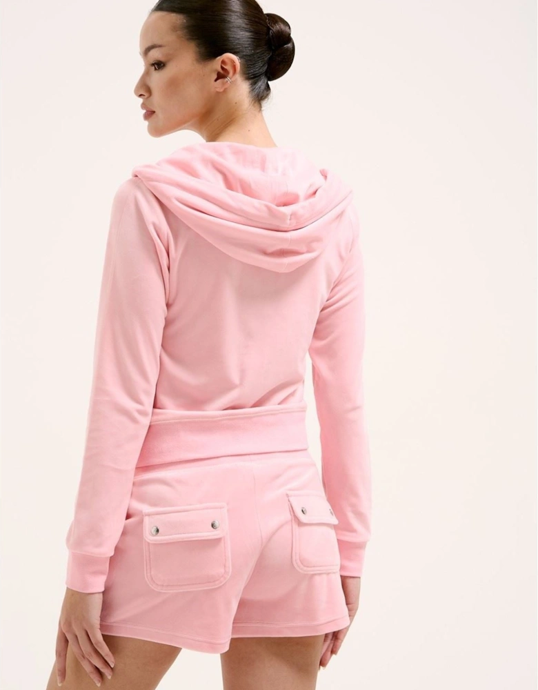 Robertson Classic Jacket Polyester Women's Pink Hooded Sweatshirt