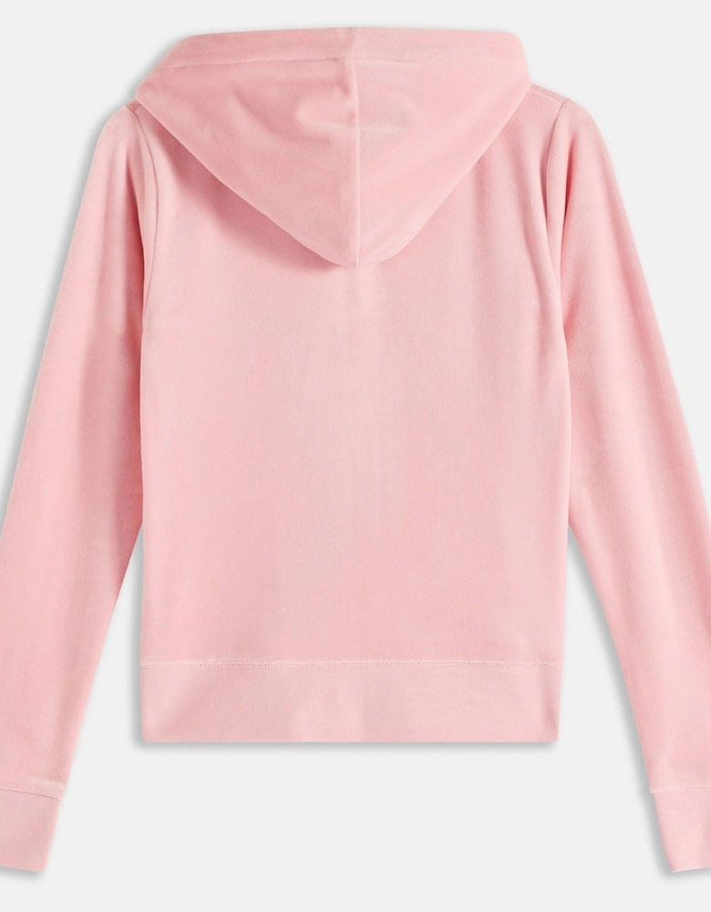 Robertson Classic Jacket Polyester Women's Pink Hooded Sweatshirt