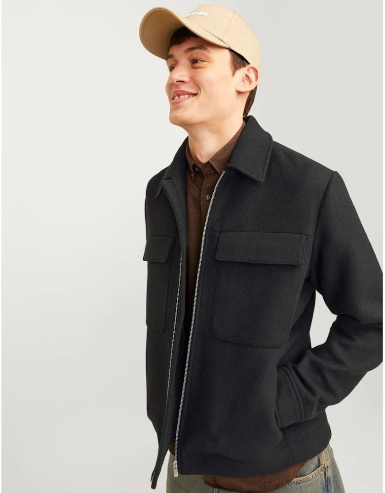 Russell Wool Men's Black Jacket