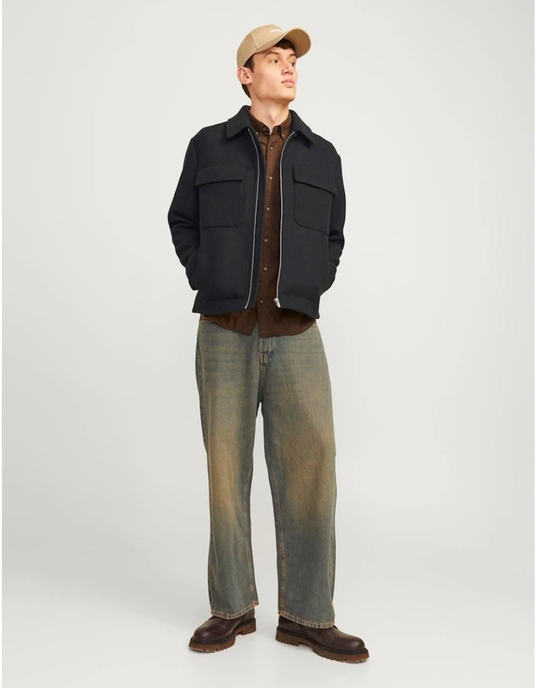 Russell Wool Men's Black Jacket