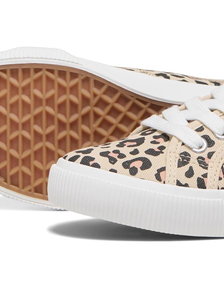NICOLA Cotton Women's Cream/Leopard Trainers