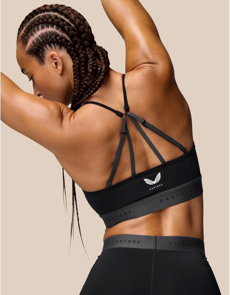Low Support Sports Bra Polyester Women's Black Sports Bra