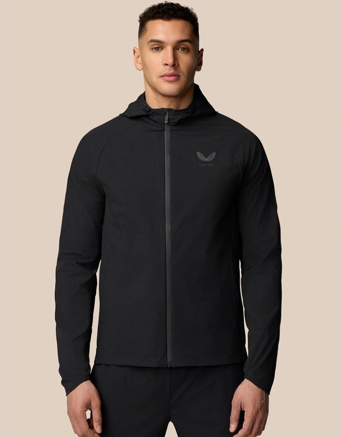 Branded Elastic Wind Jacket Men's Black, 8 of 7