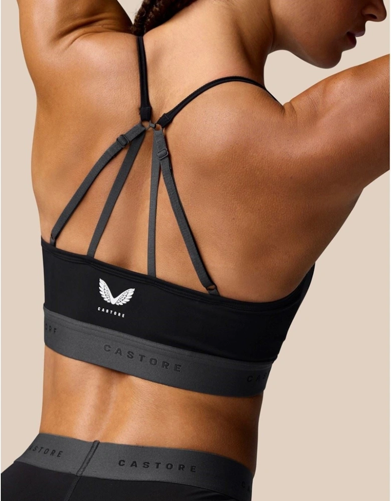 Low Support Sports Bra Polyester Women's Black Sports Bra