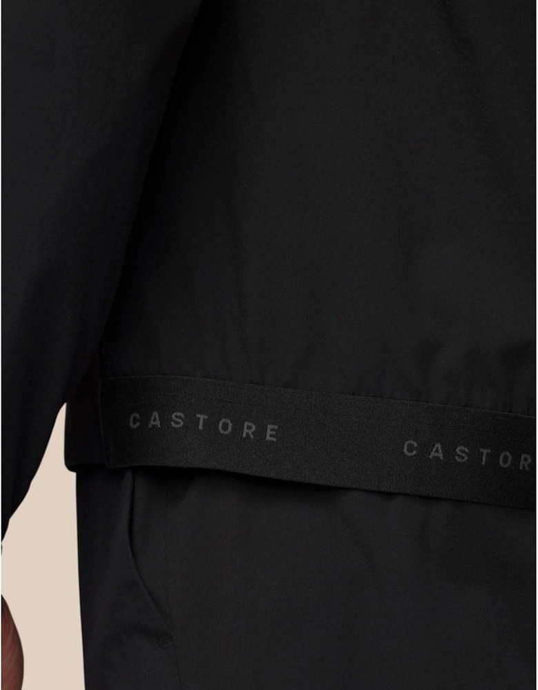 Branded Elastic Wind Jacket Men's Black