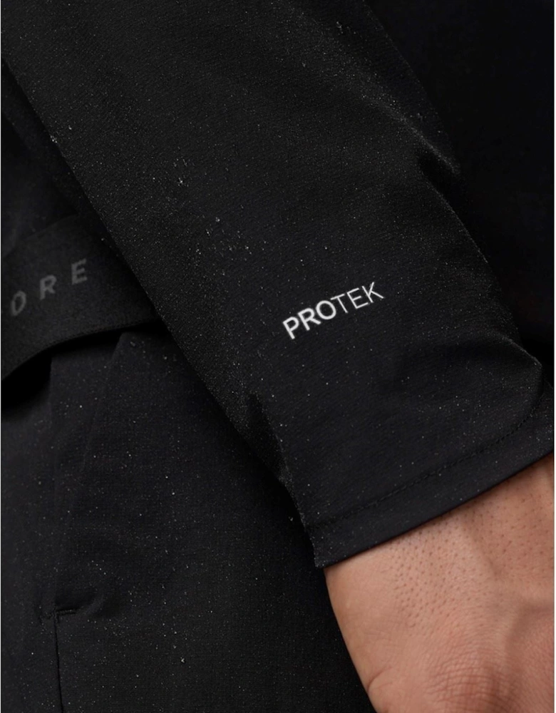 Branded Elastic Wind Jacket Men's Black
