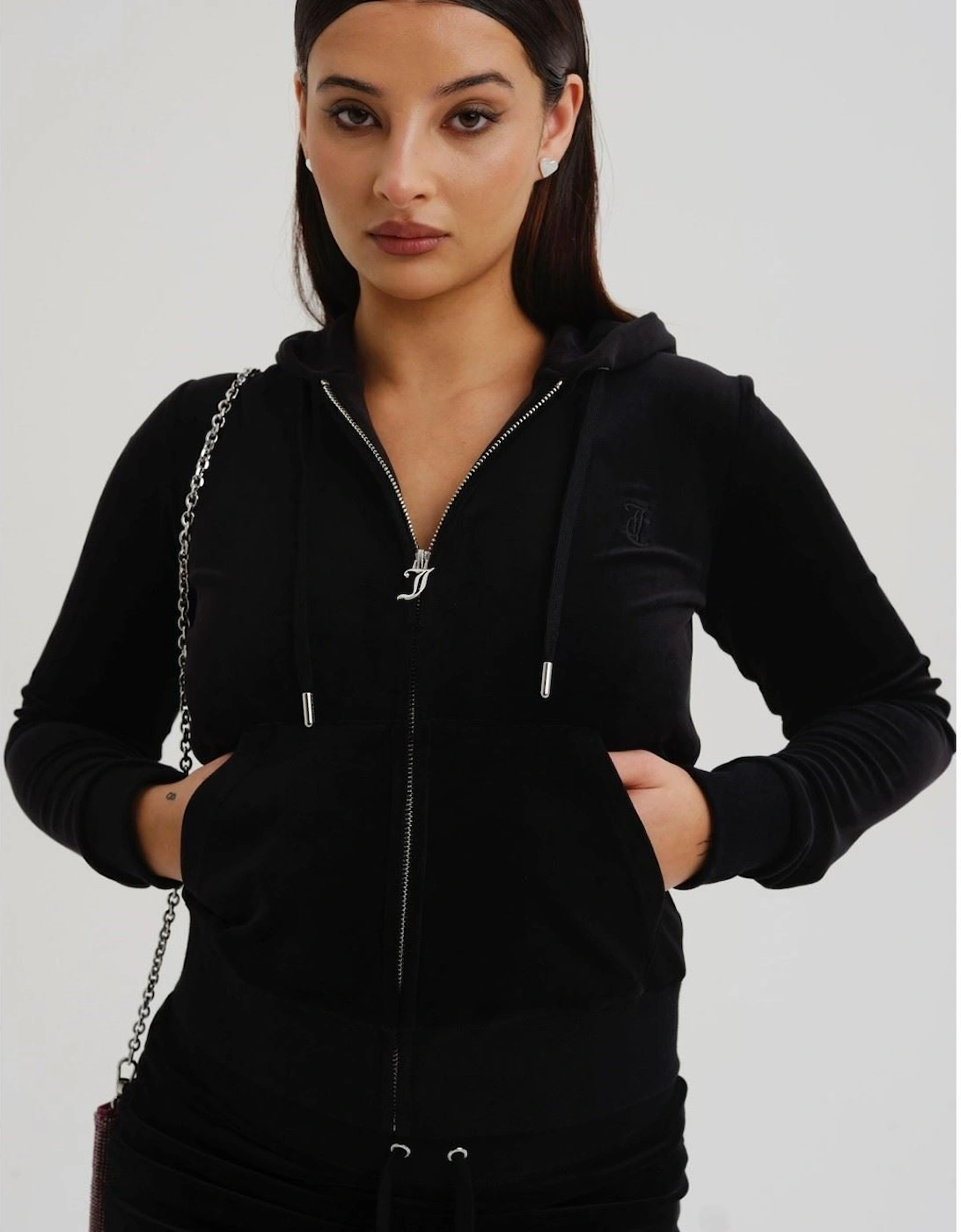 Robertson Classic Jacket Polyester Women's Black Hooded Sweatshirt, 10 of 9