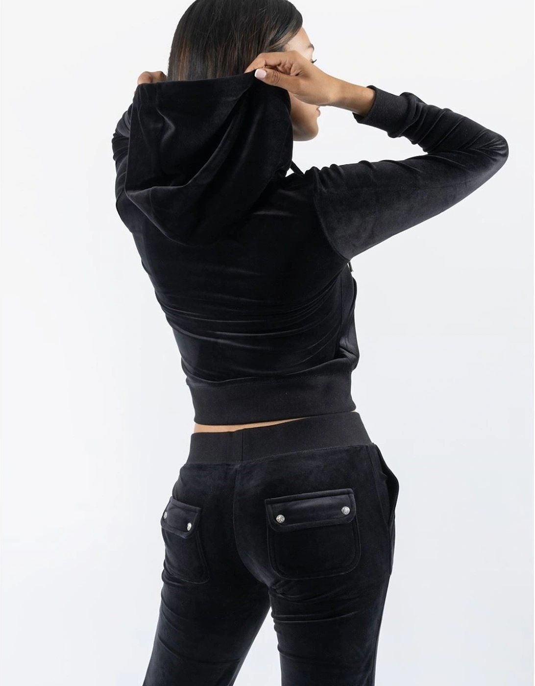 Robertson Classic Jacket Polyester Women's Black Hooded Sweatshirt