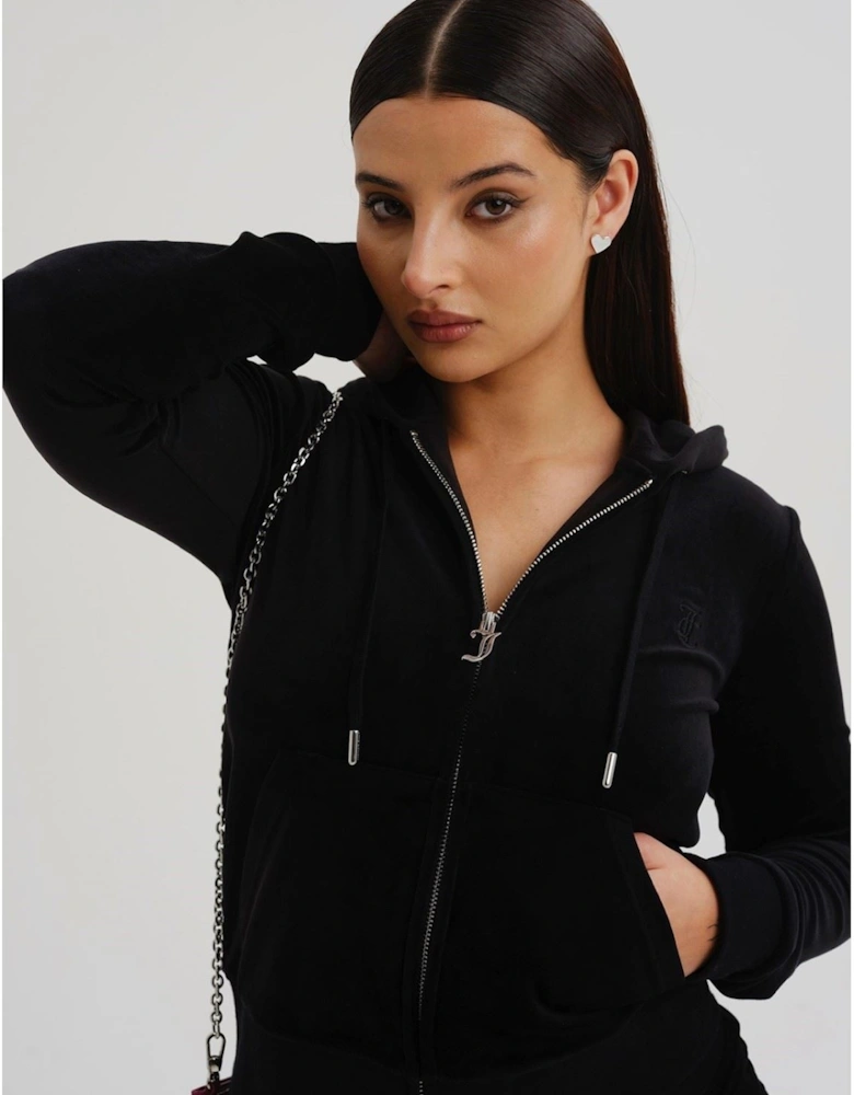 Robertson Classic Jacket Polyester Women's Black Hooded Sweatshirt