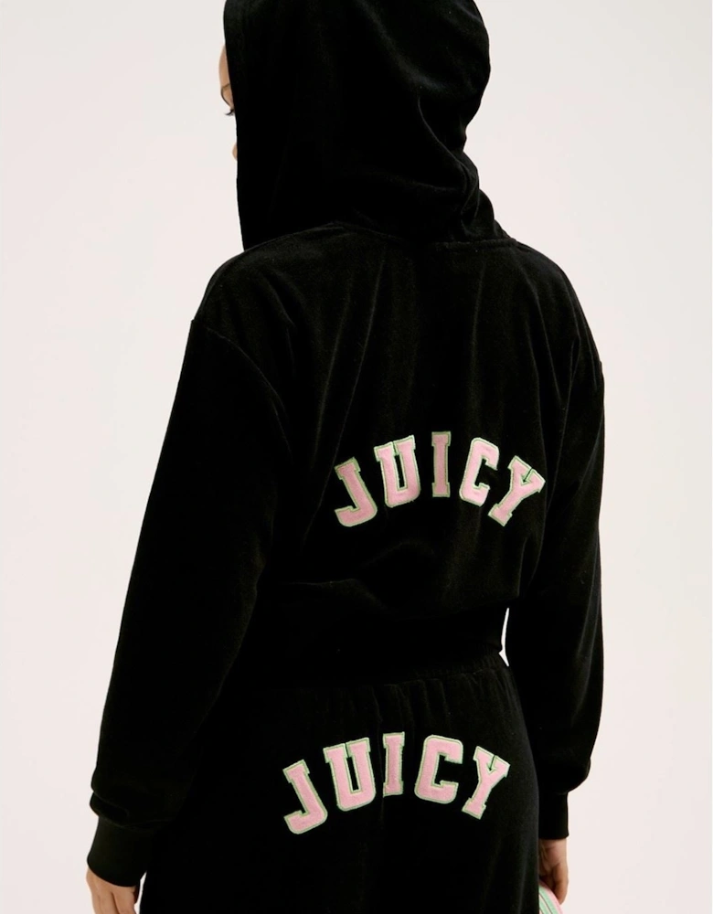 Nala Cotton Women's Black Hooded Sweatshirt