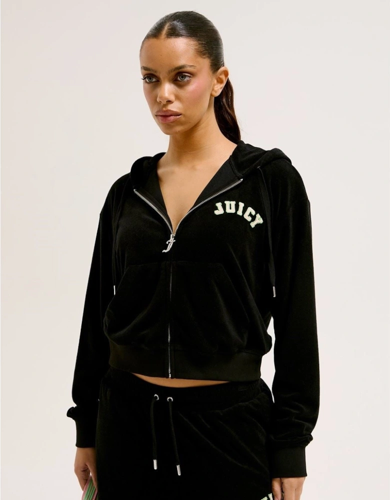 Nala Cotton Women's Black Hooded Sweatshirt