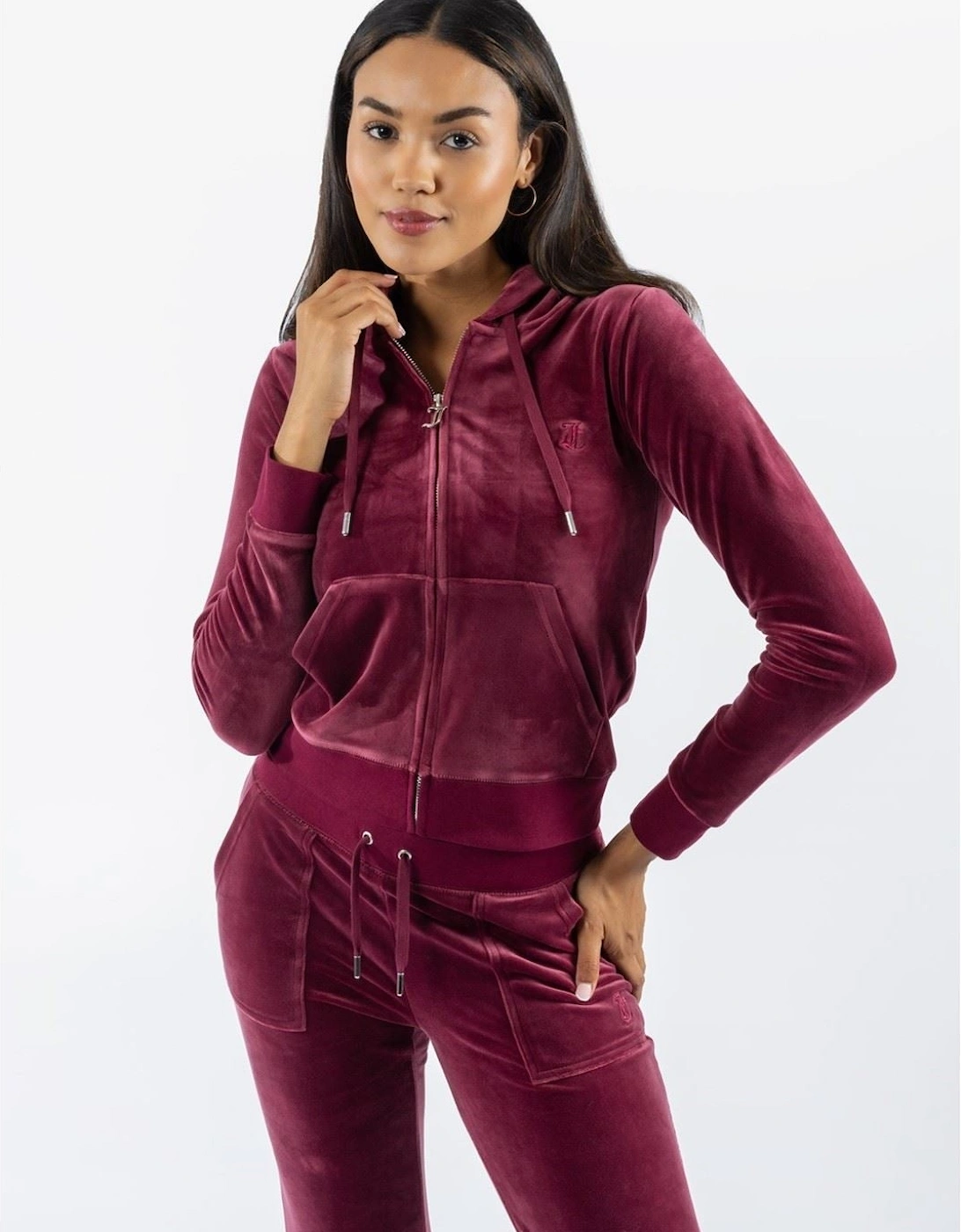 Robertson Classic Jacket Polyester Women's Red Hooded Sweatshirt, 7 of 6