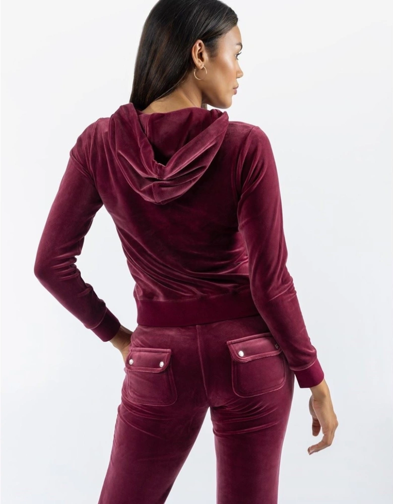 Robertson Classic Jacket Polyester Women's Red Hooded Sweatshirt