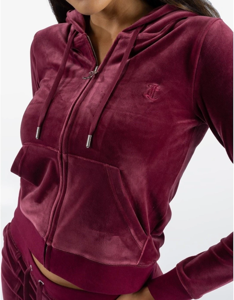 Robertson Classic Jacket Polyester Women's Red Hooded Sweatshirt