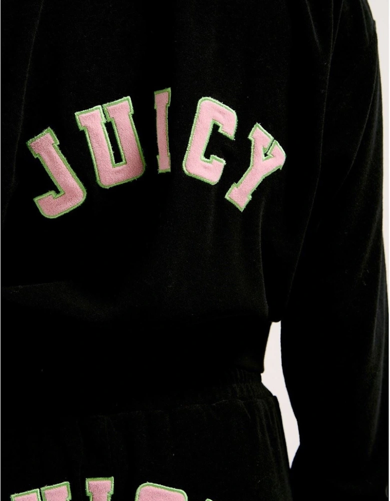 Nala Cotton Women's Black Hooded Sweatshirt