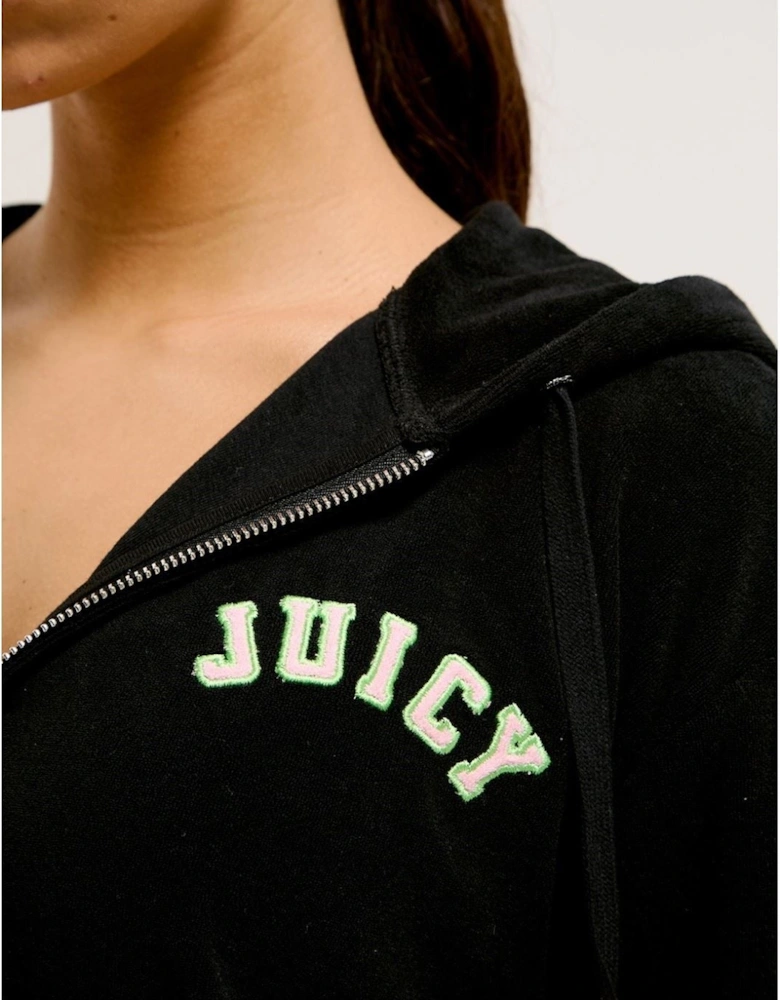 Nala Cotton Women's Black Hooded Sweatshirt