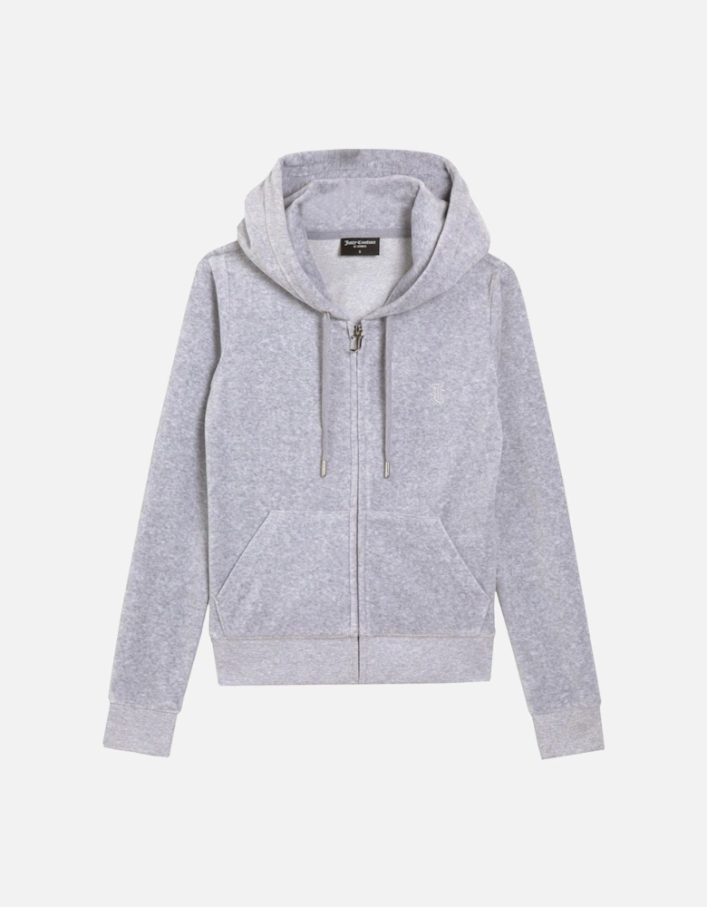 Robertson Classic Jacket Polyester Women's Silver Hooded Sweatshirt