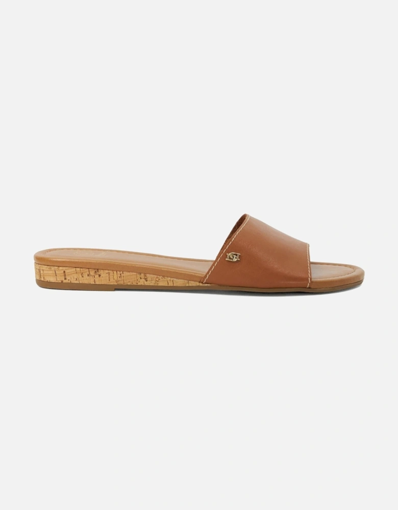 Dune Lino Leather Women's Tan Sandals