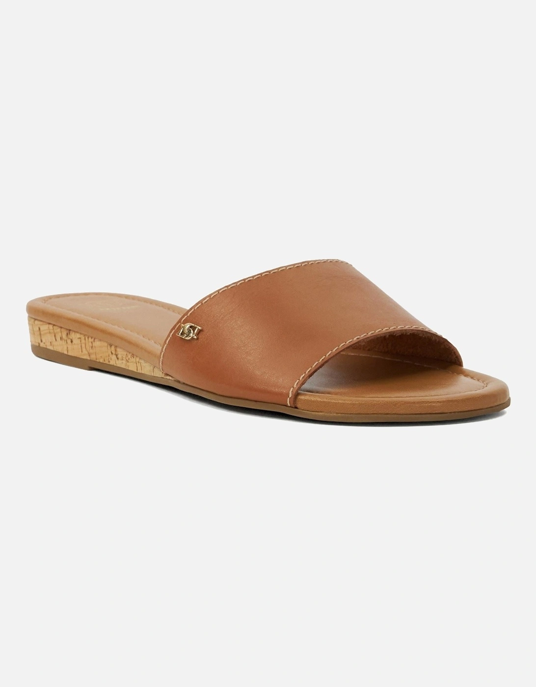 Dune Lino Leather Women's Tan Sandals, 6 of 5