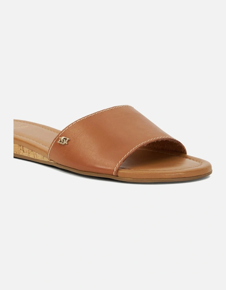 Dune Lino Leather Women's Tan Sandals