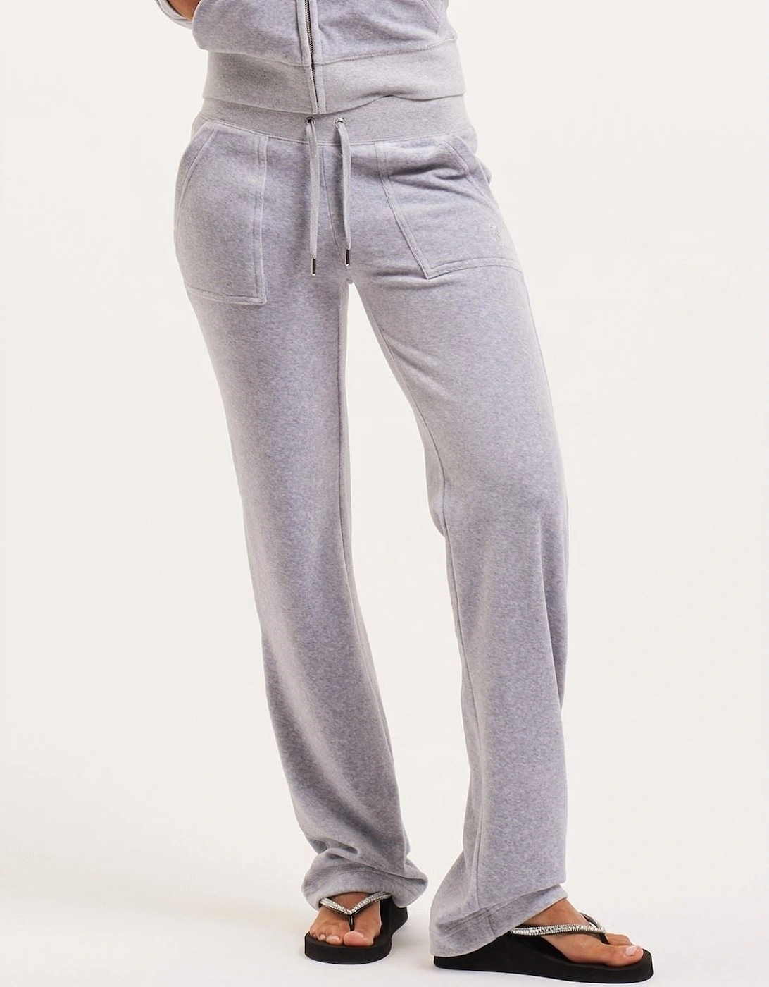 Juicy Couture Women's Silver Del Ray Pant Polyester Joggers - : 12/None M
