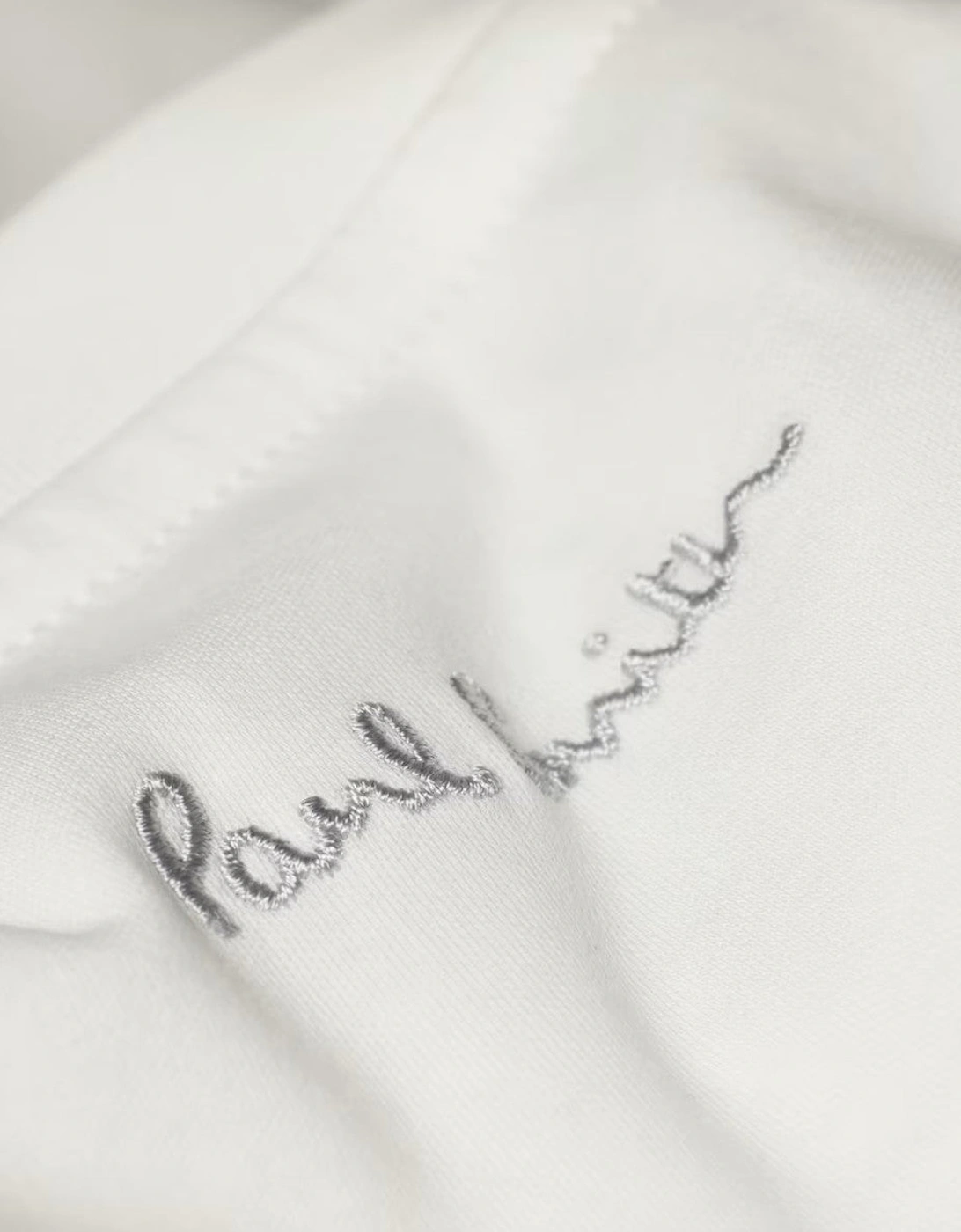 Multi Stripe Emb T-Shirt 01 WHITE
