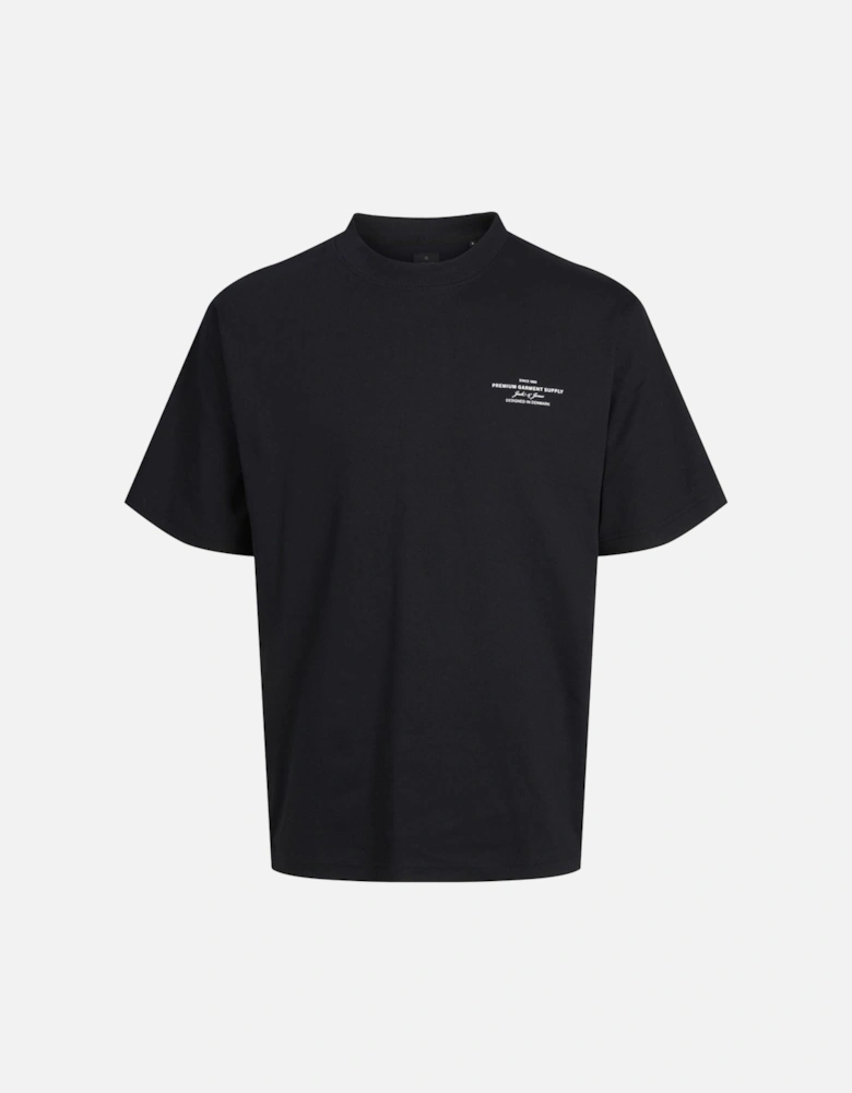 Chad Branding Cotton Men's Black T-Shirt