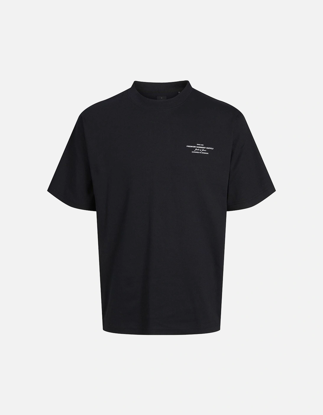 Chad Branding Cotton Men's Black T-Shirt