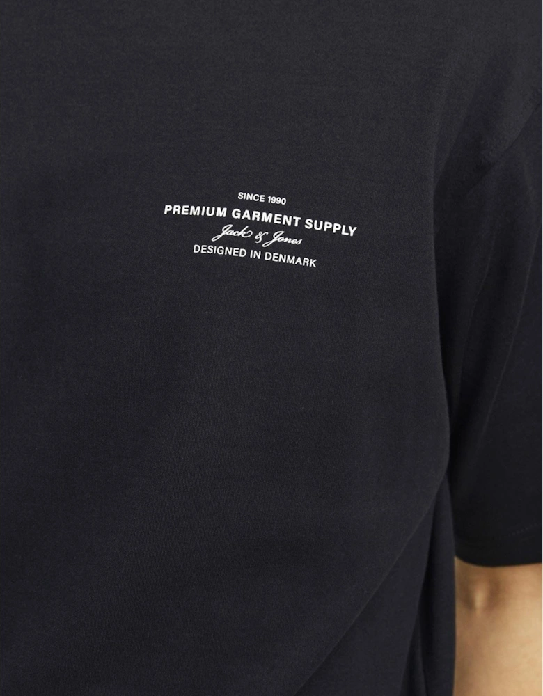 Chad Branding Cotton Men's Black T-Shirt