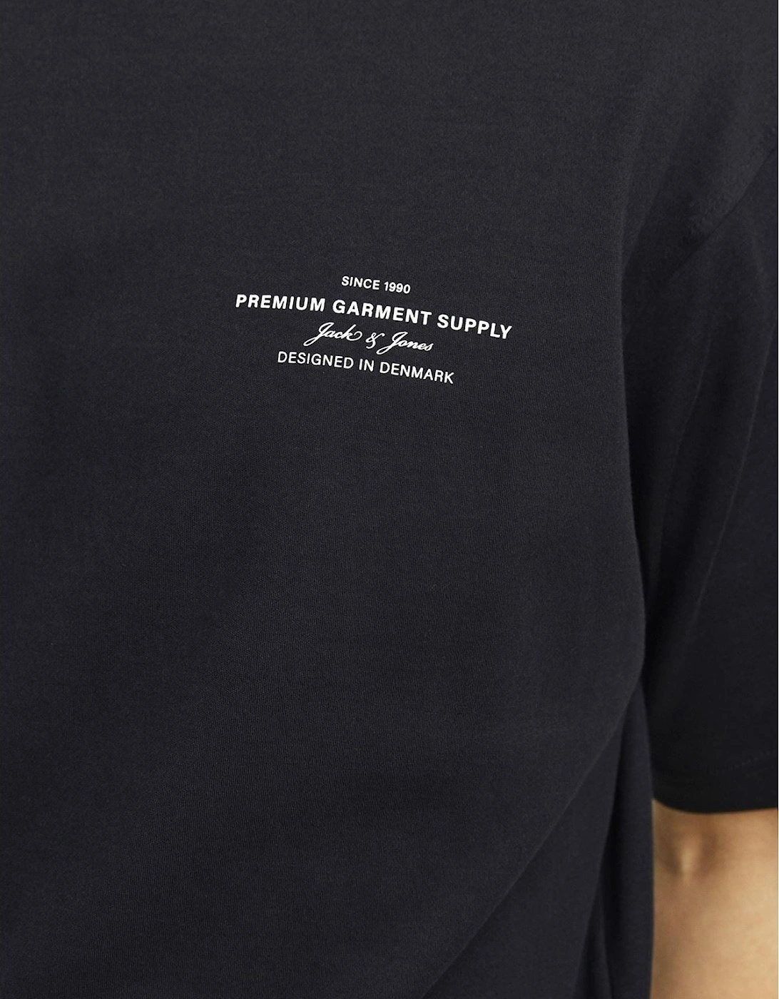 Chad Branding Cotton Men's Black T-Shirt