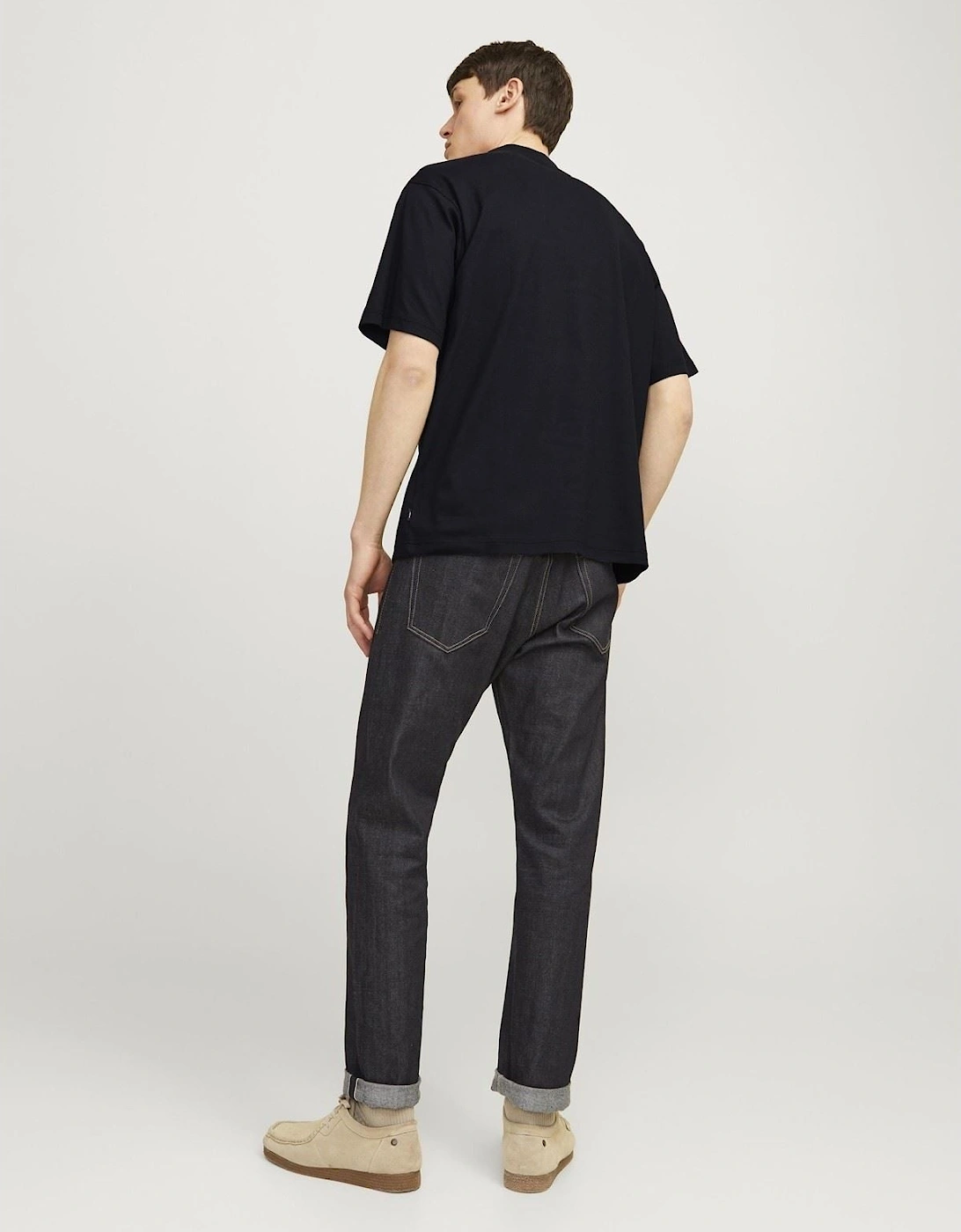 Chad Branding Cotton Men's Black T-Shirt