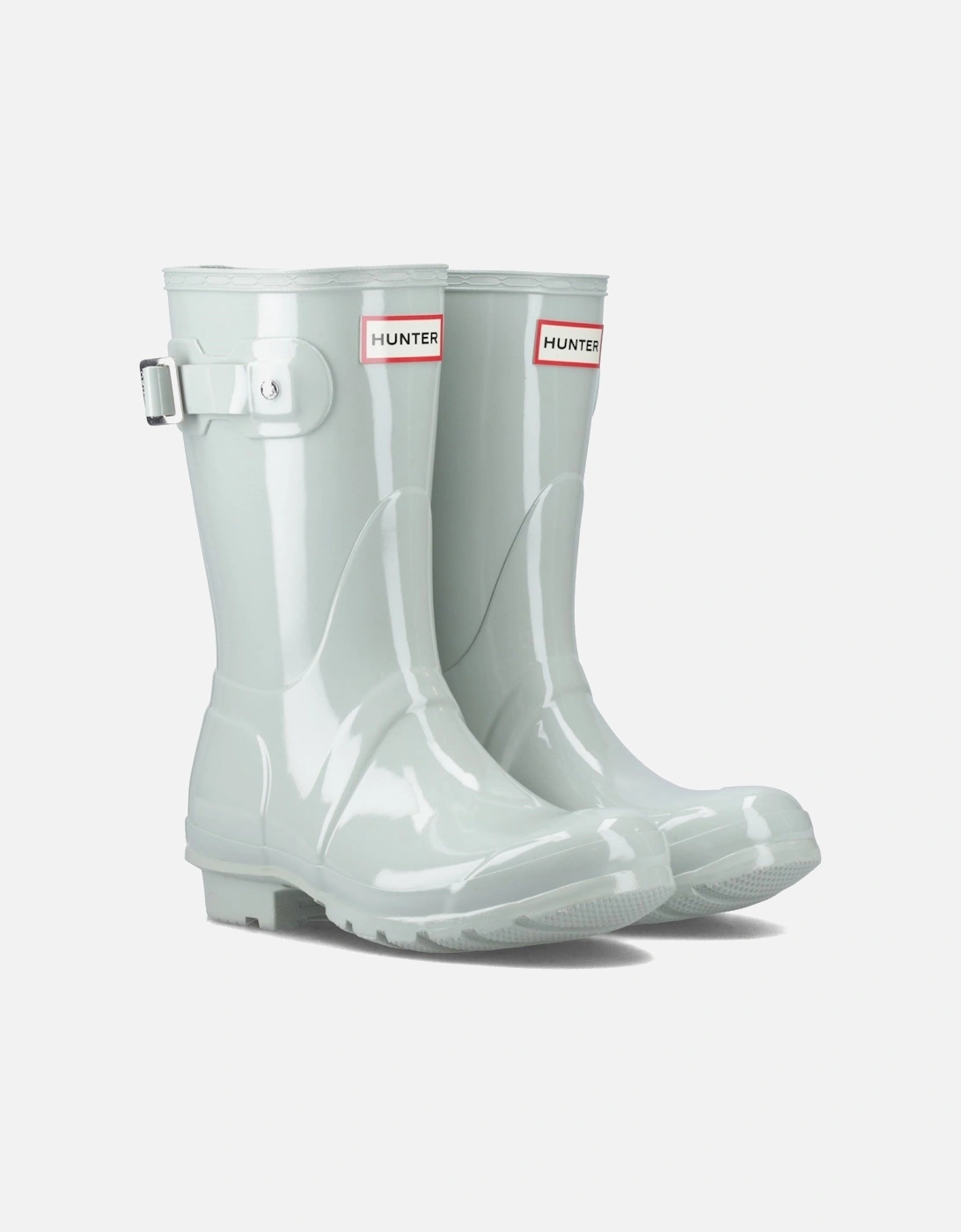 Women's Hunter Original Short Rubber Women's Sea Foam Wellington Boots - Green - Size: 8